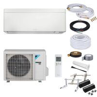 Daikin Stylish FTXA25CW Wandklimagerät-Set - 2,5 kW - Weiß - ohne Montage Set - ohne Quick Connect - Bodenkonsole GDS400