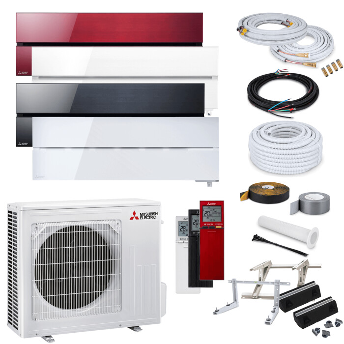 Mitsubishi Diamond MSZ-LN50VG2 W/V/B/R Wandklimagert-Set - 5,0 kW mit Montagezubehr
