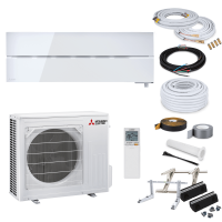 Mitsubishi Diamond MSZ-LN50VG2 W Wandklimagerät-Set - 5,0 kW - Natural White - ohne Montage Set - ohne Quick Connect - Wandkonsole MS253