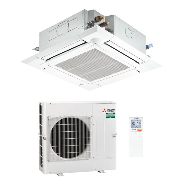 Mitsubishi PLA-ZM100EA R32 4-Wege-Deckenkassette-Set -...