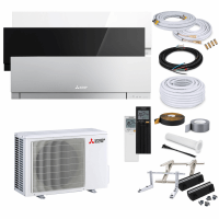 Mitsubishi Premium MSZ-EF25VGK S Wandklimagerät-Set - 2,5 kW - Silber - ohne Montage Set - ohne Quick Connect - ohne Befestigung