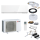 Mitsubishi Premium MSZ-EF35VGK W Wandklimagerät-Set - 3,5 kW - Weiß - ohne Montage Set - ohne Quick Connect - Bodenkonsole GDS400