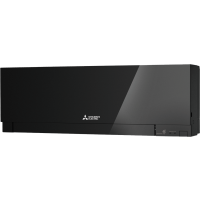Mitsubishi Premium MSZ-EF35VGK B Wandklimagerät-Set - 3,5 kW - Schwarz - ohne Montage Set - ohne Quick Connect - Bodenkonsole GDS400