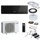 Mitsubishi Premium MSZ-EF35VGK B Wandklimagerät-Set - 3,5 kW - Schwarz - ohne Montage Set - ohne Quick Connect - Bodenkonsole GDS400