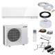Mitsubishi Premium MSZ-EF50VGK W Wandklimagerät-Set - 5,0 kW - Weiß - 7 Meter - ohne Quick Connect - Bodenkonsole GDS400