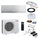 Mitsubishi Premium MSZ-EF50VGK S Wandklimagerät-Set - 5,0 kW - Silber - ohne Montage Set - ohne Quick Connect - ohne Befestigung