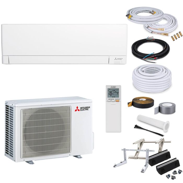 Mitsubishi Standard MSZ-AY42VGK Wandklimagerät-Set - 4,2 kW - 4 Meter - ohne Quick Connect - ohne Befestigung