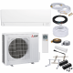 Mitsubishi Standard MSZ-AY50VGK Wandklimagerät-Set - 5,0 kW - 11 Meter - ohne Quick Connect - Bodenkonsole GDS400