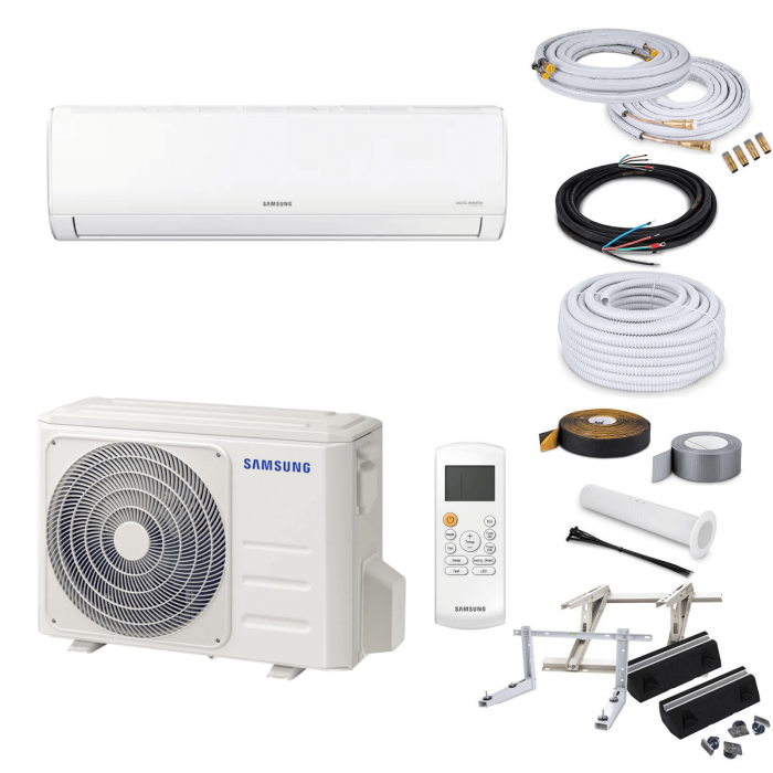Samsung AR35 AR09TXHQASINEU/X Wandklimageräte-Set - 2,6 kW mit Montagezubehör