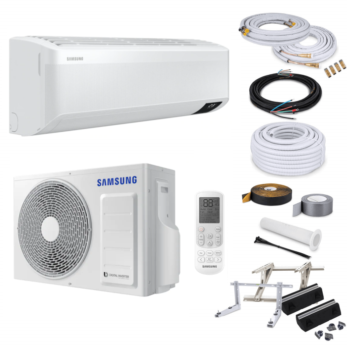 Samsung Wind-Free Avant AR12TXEAAWKNEU/X Wandklimageräte-Set - 3,5 kW mit Montagezubehör