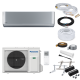 Panasonic Etherea KIT-XZ50ZKE Wandklimageräte-Set - 5,0 kW - Silber - 14 Meter - ohne Quick Connect - Dachkonsole MT650