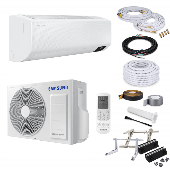 Samsung Wind-Free Comfort AR12TXFCAWKNEU/X Wandklimageräte-Set - 3,5 kW - 3 Meter - ohne Quick Connect - ohne Befestigung
