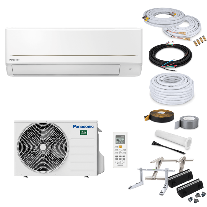 Panasonic Basic KIT-BZ25ZKE Wandklimageräte-Set - 2,5 kW - 15 Meter - ohne Quick Connect - Bodenkonsole GDS400 - ohne WiFi