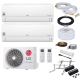 LG Deluxe Multisplit-Set - 2 x DC12RK - 3,5 kW + MU2R17 mit Montagezubehör