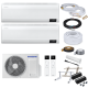 Samsung WindFree Elite MultiSplit-Set - 2x AR09CXCAAWKNEU - 2,5 kW + AJ040TXJ2KG/EU - ohne Montage Set - ohne Quick Connect - ohne Befestigung