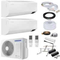 Samsung WindFree Comfort MultiSplit-Set - 2x AR09TXFCAWKNEU - 2,5 kW + AJ040TXJ2KG/EU - 2x 3 Meter  - ohne Quick Connect - ohne Befestigung