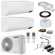 Samsung WindFree Comfort MultiSplit-Set - 2x AR09TXFCAWKNEU - 2,5 kW + AJ040TXJ2KG/EU - 2x 3 Meter  - ohne Quick Connect - ohne Befestigung