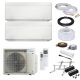 Daikin Stylish MultiSplit-Set - 2x FTXA35C2V1BW - 3,5 kW + 2MXM50A2V1B9 - Weiß - ohne Montage Set - ohne Quick Connect - Wandkonsole MS253