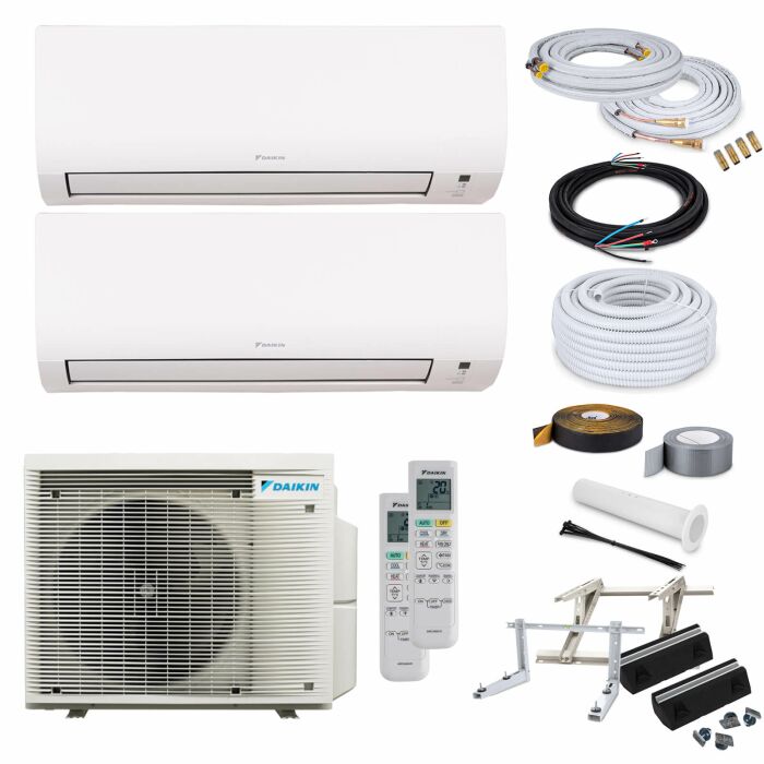 Daikin Comfora MultiSplit-Set - 2x FTXP25N5V1B9 - 2,5 kW + 2MXM40A2V1B9 - 2x 6 Meter - ohne Quick Connect - Dachkonsole MT650