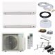 Daikin Comfora MultiSplit-Set - 2x FTXP35N5V1B9 - 3,5 kW + 2MXM50A2V1B9 - ohne Montage Set - ohne Quick Connect - Wandkonsole MS253