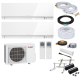 Mitsubishi Premium MultiSplit-Set - 2x MSZ-EF35VGK W - 3,5 kW + MXZ-2F53VF4 - Weiß - ohne Montage Set - ohne Quick Connect - Bodenkonsole GDS400