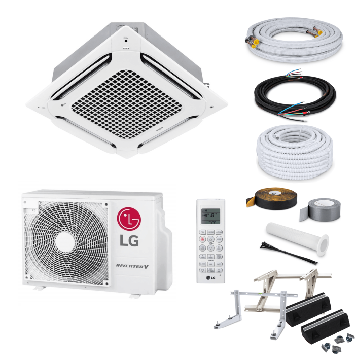 LG Standard Inverter CT09F Deckenkassette-Set - 2,5 kW - ohne Montage Set - ohne Befestigung - ohne WiFi