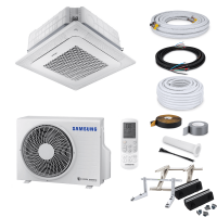 Samsung WindFree AC026RNNDKG/EU - 600x600 - 4-Wege Deckenkassette-Set - 2,6 kW - ohne Montage Set - Wandkonsole MS253 - ohne WiFi