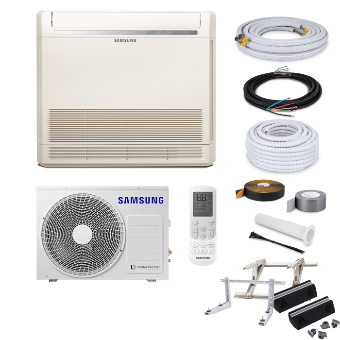 Samsung AC026RNJDKG/EU Truhengerät-Set - 2,6 kW - ohne Montage Set - ohne Befestigung - ohne WiFi