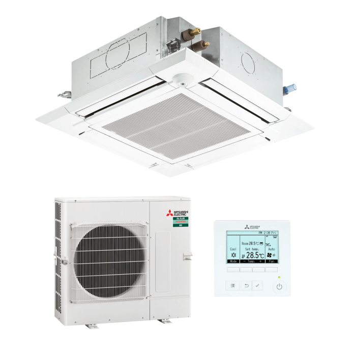 Mitsubishi  PLA-M100EA2 Deckenkassette-Set - 9,5 kW 400V