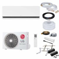 LG Dualcool Deluxe Soft Air H24S1DA Wandklimageräte-Set - 6,6 kW - mit Überwurfmuttern - 1 Meter - ohne Befestigung