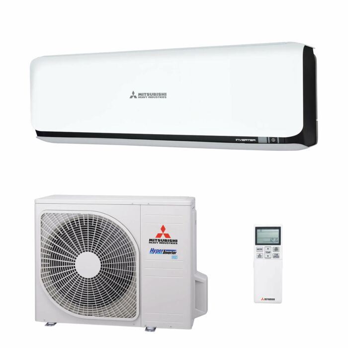 Mitsubishi Heavy Industries Diamond SRK25ZSX-WFB Wandklimageräte-Set - 2,5 kW - Black & White