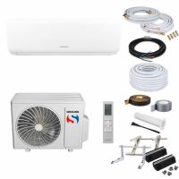 Sinclair Sky 3 SIM+SOM-12BS3 Wandklimageräte-Set - 3,2 kW - mit Überwurfmuttern - 1 Meter - ohne Befestigung
