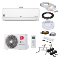 LG Klimaanlage Dual Cool AP09RK Wandklimageräte-Set - 2,5 kW - ohne Montage Set - ohne Quick Connect - Dachkonsole MT630