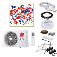 LG Artcool Gallery Photo A09GA1 Wandklimageräte-Set - 2,5 kW - ohne Montage Set - 5 Meter - Dachkonsole MT630