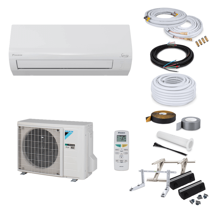 Daikin Siesta ATXF42E Wandklimageräte-Set - 4,2 kW mit Montagezubehör